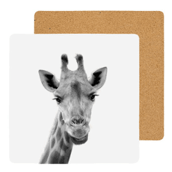 Cork Giraffe Coaster, approx. 9.5 x 9.5 cm 