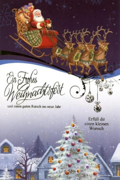 Weihnachtskarten Weihnachtsmann - 100 St&uuml;ck - 6 Motive
