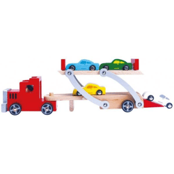 Bino & Mertens - Holzautotransporter mit 9 Teilen