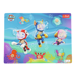 Paw Patrol underwater - wooden frame puzzle