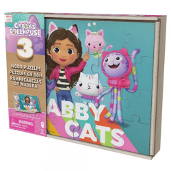 Spin Master 45754 - Gabby's Dollhouse - Holzpuzzle 3er Set