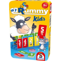 MyRummy® children's game in a metal tin