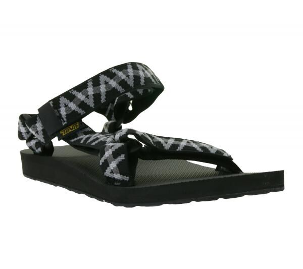TEVA Original Universal Herren Trekking-Sandale nachhaltige Sommer-Sandale mit EVA-Gummisohle Outdoor-Sandale 1004006 Schwarz/Grau