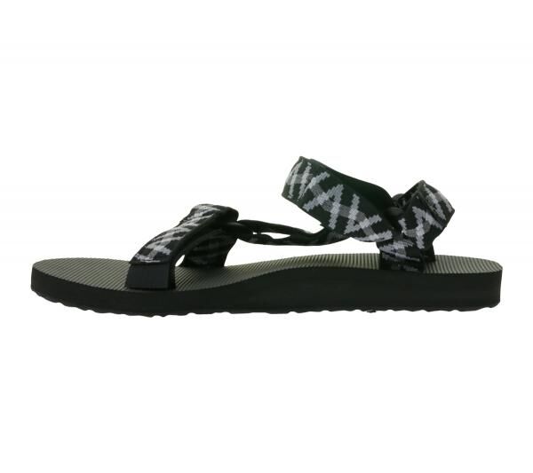 TEVA Original Universal Herren Trekking-Sandale nachhaltige Sommer-Sandale mit EVA-Gummisohle Outdoor-Sandale 1004006 Schwarz/Grau