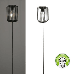 LED Solar Leuchte, Streben, schwarz, Stecker, ca. 100cmH