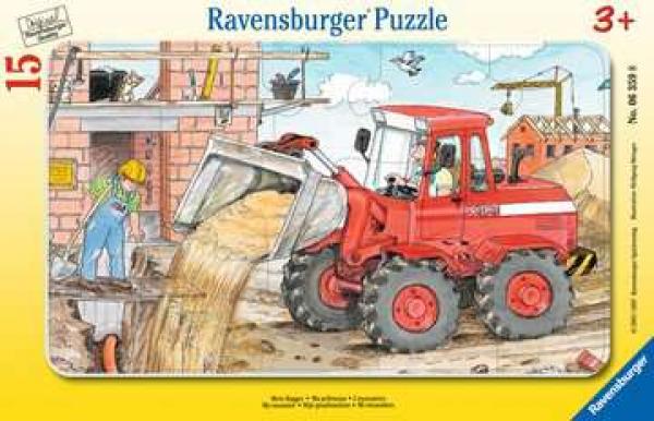 Mein Bagger - Rahmenpuzzle - 15 Teile