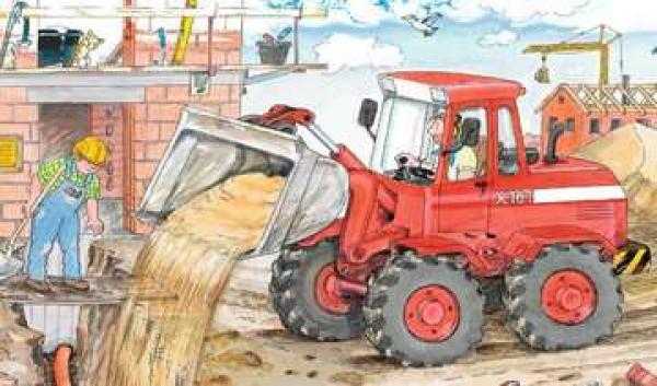 Mein Bagger - Rahmenpuzzle - 15 Teile