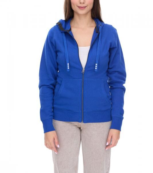 Elevate Arora Damen Sweat-Jacke mit Kapuze 300 g/m2 schlichte Baumwoll-Jacke Pullover 3821244 Blau