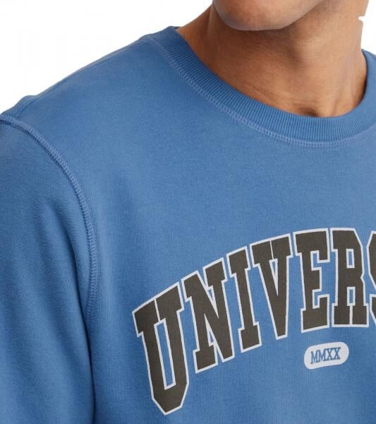 11 PROJECT Davin Herren Sweater mit UNIVERSITY Frontprint Baumwoll-Sweatshirt 20715943 194039 Blau