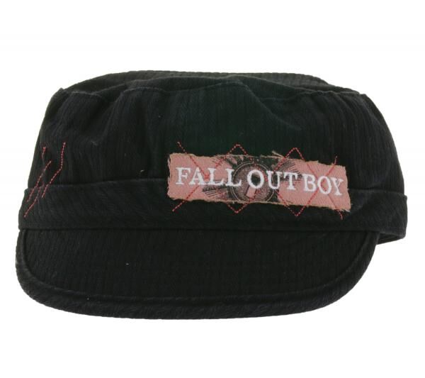 FALL OUT BOY Unisex Cap Baumwoll-Cap im millit&auml;rischen Schnitt mit leicht gebogenen Schnitt Schwarz/Rosa