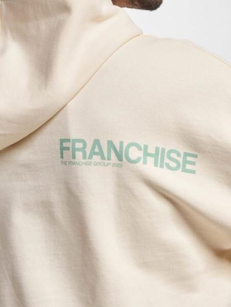 Franchise Split Logo Hoody creme