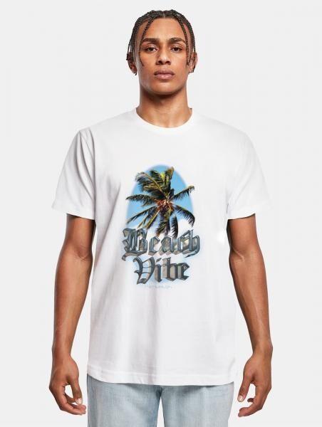 sportliches Mister Tee Herren T-Shirt 200 g/m&sup2; mit Baumwolle Wei&szlig;
