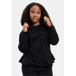 bequemer Urban Classics Unisex Hoodie Rippbündchen Kapuze 300 g/m² mit Baumwolle Schwarz