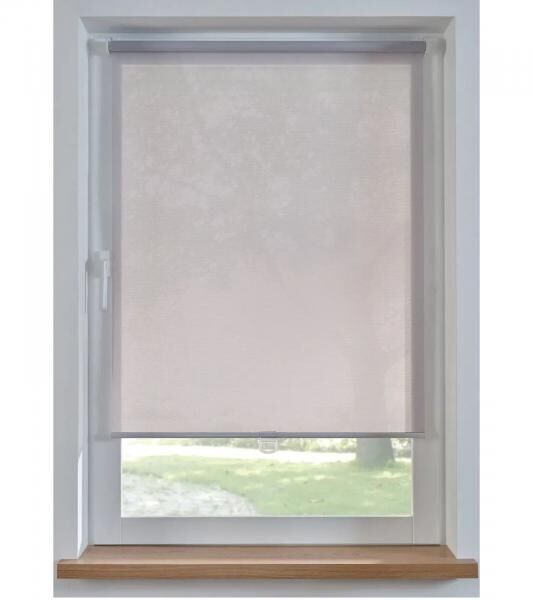 Schlichtes Springrollo mit Sichtschutz Fenster-Rollo Sonnenschutz 923437 Grau