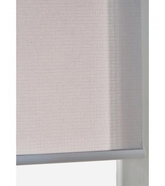 Schlichtes Springrollo mit Sichtschutz Fenster-Rollo Sonnenschutz 923437 Grau