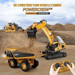 PowerCrew™ elektrisch ferngesteuerte Baumaschine (Bagger, Bulldozer, Kipplaster)
