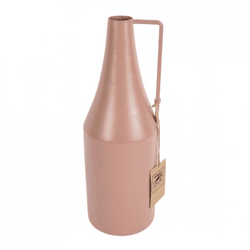 Vaas Bottle metaal oudroze 29 cm