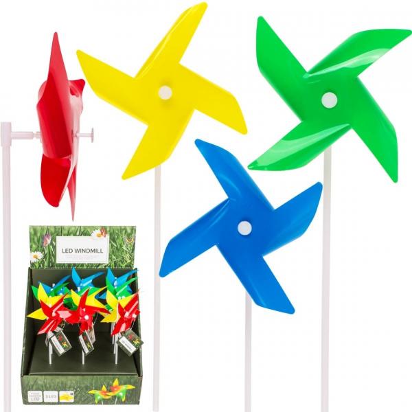 Aus dem blauen LED Windmühle 35 cm 4 sortiert