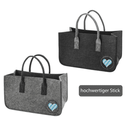 Felt bag firewood Heimatliebe 2/s