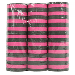 Serpentinen schwarz/rosa, 4 Meter, 3er-Set
