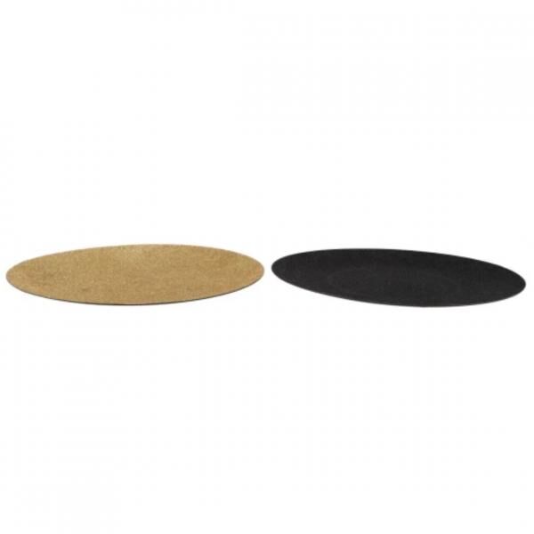 Dekoteller Melamin Shine schwarz/gold 18 cm 2fach sortiert