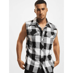 funktionale Brandit Herren Jacke Kordelzug Reißverschluss mit Baumwolle Weiß/Schwarz