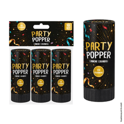 Party Popper, 3er Set, ca. 10cmH