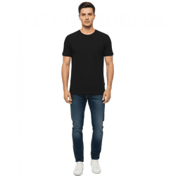 11 PROJECT Otto Herren Baumwoll-Shirt T-Shirt schlichtes Sommer-Shirt mit Brusttasche 20716238 ME 194007 Schwarz