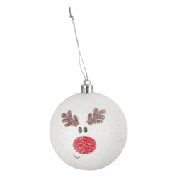 Christbaumschmuck Kugel weiß, 8cmD