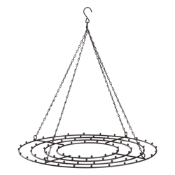 Hanging rack, black, round, large, approx. 42 cm in diameter