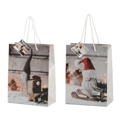 Gift Bag, Secret Santa, Design 2, 2/s, M, approx. 23 cm H