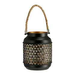 Lantern black / gold, ca.20cmH