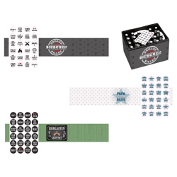 Banderole and sticker for beer crate, 3/s, DIY, approx. 140cmL