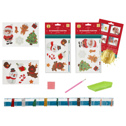 Diamond Painting Sticker Weihnachten, 6er Set, 2/s