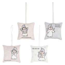 Mini Guardian Angel Pillow, 4/set, approx. 12x12 cm