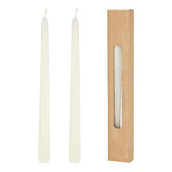 Stabkerze, creme, 2er Set, 25cmH