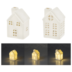 LED House, White, Set of 3 in a Display Box