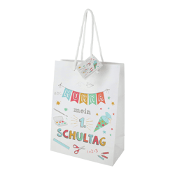 Geschenktüte Hurra Schule, M, ca.23cmH