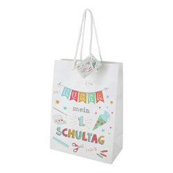Geschenktüte Hurra Schule, L, ca.33cmH