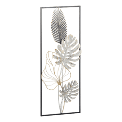 Metal wall decoration in frame, design 2, approx. 75cmH