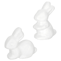 Hase, Styropor, DIY, weiß, 8er Set, 2/s