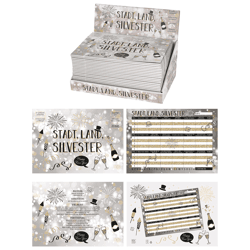 Spiele Block Stadt Land Silvester, 20 Blatt, ca.30x21cm