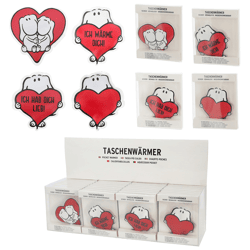 Taschenheizkissen Charly mit Herz, 4f. s.