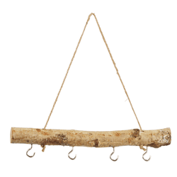 Deko Holz Stange zum Hängen mit Haken,ca.30cm