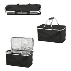 Basket, thermo, foldable, black, approx. 30l