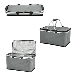 Basket, thermo, foldable, gray, approx. 30l