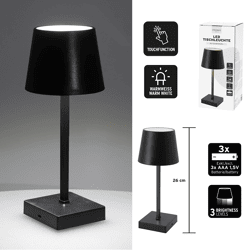 LED Tischleuchte, Batterie, schwarz, S, ca. 26cm