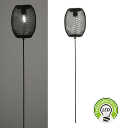 LED Solar Leuchte, Netz, schwarz, Stecker, ca. 100cmH