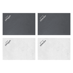 Platzmatte Spruch2, 4/s, ca. 44x29cm