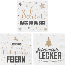 Servietten, Weihnachten2, 3/s, 20er Pack
